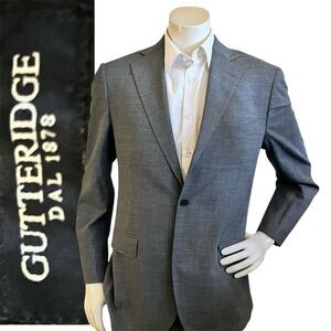 Gutteridge Dal 1878 Blazer Men 40R Unlined Italian Wool Surgeon Cuff Suit Jacket